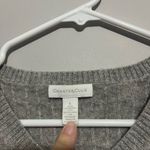 Charter Club Vtg  Silver Sparkle Glittery
Sweater Cashmere Blend L 90sCable Knit Photo 2
