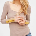 Free People  We the Free Mod Stripe Cuff Thermal Top Photo 0