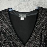 Alex Evenings Shirt Womens Medium Black Rainbow Glitter Top Date Night Going Out Photo 3