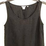 J.Crew  Linen Black shift dress with pockets and accented hemline 2 Photo 4