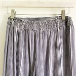 Angie Navy Striped Wide Leg Beach Pants Photo 5