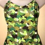 Zuliana Butterfly Print Mini Cover Up Dress Size Small Made in USA Green Photo 1
