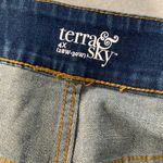 Terra & Sky NWOT  Size 4X Elastic Waist Split Hem Dark Wash Denim Jean Shorts Photo 10