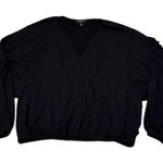 Beyond Yoga  black crossover sweater sz M Photo 0