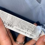 ZARA  Baby Blue 3/4 Ruffled Sleeve Faux Wrap Surplice Blouse Women's Size XS Photo 4