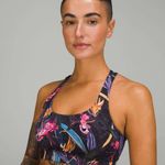 Lululemon Energy Bra Medium Support Veiled Floral Black Multi Size 4 Photo 3