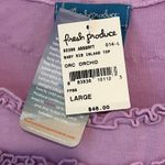 Fresh Produce Rib Island Top Women’s Large Orchid Lavender Ruffle Cotton NWT $46 Photo 2