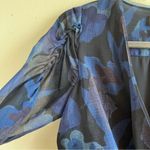 Ted Baker Dress Navy Floral Juleah Dress Sz S/4 (Sz 1) NWT V Neck Short Sleeves Photo 4