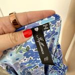 ASOS [] Blue Floral Print Puff Sleeve V-Neck O-Ring Fit & Flare Mini Dress Sz 12 Photo 12