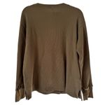 NWOT American Giant Olive Green Waffle Knit Henley Long Sleeve Shirt Womens MED Photo 2