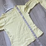 Form Pointelle Tshirt long sleeve crop womens Yellow (large) Photo 4