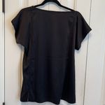 Eileen Fisher Black Short Sleeved Silky Blouse Photo 1