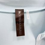 Norma Kamali OVERSIZE BF RUFFLE NK SHIRT Dress Powder Blue Large L Photo 3