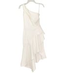 NWT Anne Barge J’Adore Ruffle Drape Dress Ivory White XS Photo 3