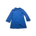 60s vintage Blue Striped Long Sleeve Mini Dress Homemade Small Photo 6