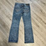 BKE  Aiden Denim Blue Distressed Jeans Womens Size  29R  Cotton Blend Embroidered Photo 6