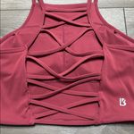 Buffbunny Collection Buffbunny Ivy Long Line Crop Lace Up Sports Bra Red Size Small Photo 2