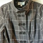 Merona  black Double button lined Trench Coat in size large Photo 2