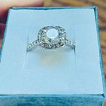Diamond CZ Silver Ring Size 7 NEW Photo 2