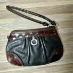 Brighton  Black & Brown Leather Wristlet Photo 6
