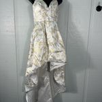 Sequin Hearts  White and Beige High Low Spaghetti Strap Dress Size 3 EUC Photo 5