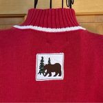 Breckenridge Vintage Grandma 1/4 Zip Turtleneck Fir Tree Sweater Red Size XL Photo 11