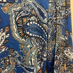 Amazon Blue Paisley Long Sleeve 3/4 Zip Photo 3