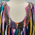 Colorful Patterned Mini Dress Black Size XL Photo 4