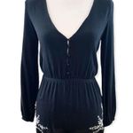 Kendall + Kylie WOMEN’S  black/white embroidered romper Photo 1