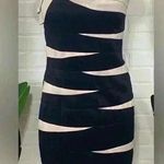 Scarlett Nite One Shoulder Black and Cream Dress Black Size 6 Photo 0