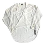 XOXO Women's White Chiffon Embroidered Lace Sheer Top Blouse Size Medium Photo 5