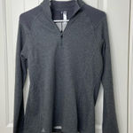 Adidas NWOT ‎ women’s dark gray soft quarter zip jacket sweatshirt medium Photo 0