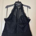 EXPRESS Halter Lace Top Jumpsuit Black Size XL Photo 6