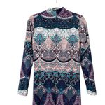 New York And Company The Bohemian Ornate Print Maxi Dress Blue Lyrics Small Photo 10