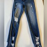BKE  Distressed Skinny Jeans in Dark Blue Photo 1