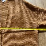 J. Jill chunky knit cardigan Dreamer Fringe wool gold longline boho sz large Orange Photo 2