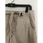 Disney Walt World Mickey Mouse Embroidered Khaki Cropped Ankle Pants Size Small Photo 2
