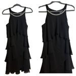 Slny  Pearl Accented Neckline Cocktail Night Out Sleeveless Black Dress SZ 12 Photo 1