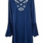 Altar'd State  Suede Long Sleeve Crisscross Dress Photo 1