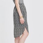 Madewell  100% Silk Stretch Waistband Island Skirt‎ in Bloomstamp Black Size S Photo 1