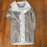 Badgley Mischka  JoJo Faux‎ Suede Duster Jacket Grey size Small Photo 2