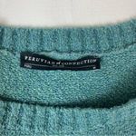 Peruvian Connection  size medium blue Teal Crew Neck Sweater notched waist Photo 2