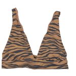 Aerie Women’s Tiger Stripe Bikini Top - Size Small - Tie Back - Textured - NWT Photo 0