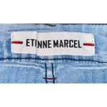 Etienne Marcel Patchwork Jean Shorts Women's Size 27 Hot Pants Blue Low Rise Photo 3