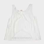 Sézane Lucie Scallop Trim Silk Top, Ecru, FR42/US10 Photo 6