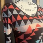 Pink Rose Aztec-Print Body-Con Sweater Dress (M) Photo 1