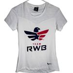 Nike  Pro Hypercool White Training Top Womens Medium Team RWB Red Blue Logo Mesh Photo 0