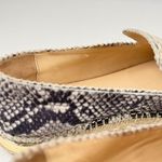 Stuart Weitzman Shoes Gray Catalan Snakeskin Embossed Espadrilles Loafer US 7 M Photo 6