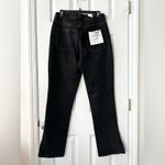 Good American NWT Black Good Boy Straight Leg Denim Jeans Busted Knee 6/28 Photo 10