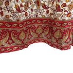 ROYAL PAISLEY Women's Kantha Style Kaftan Dress Red Cream Paisley Print One Size Size undefined Photo 6